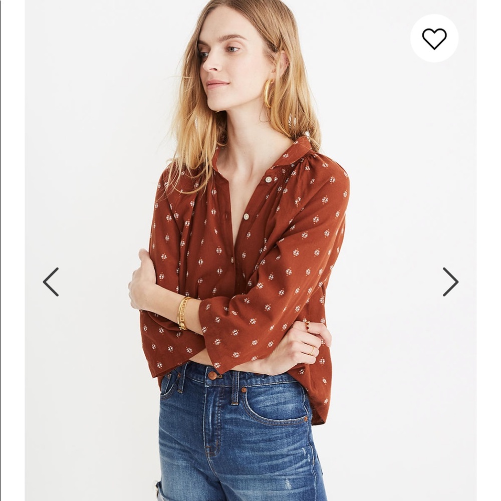 Madewell Raglan Peasant shirt